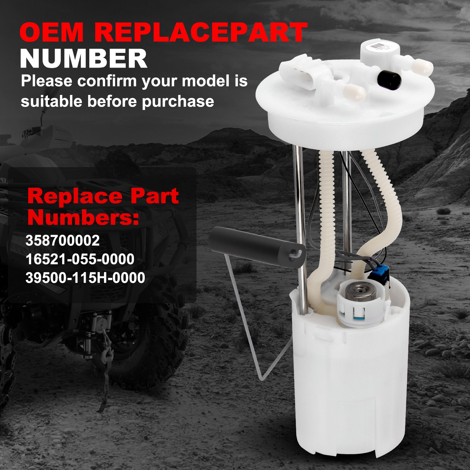 Electric Fuel Pump Assembly For Hisun Bennche Bighorn MSU UTV 400 500 700 800