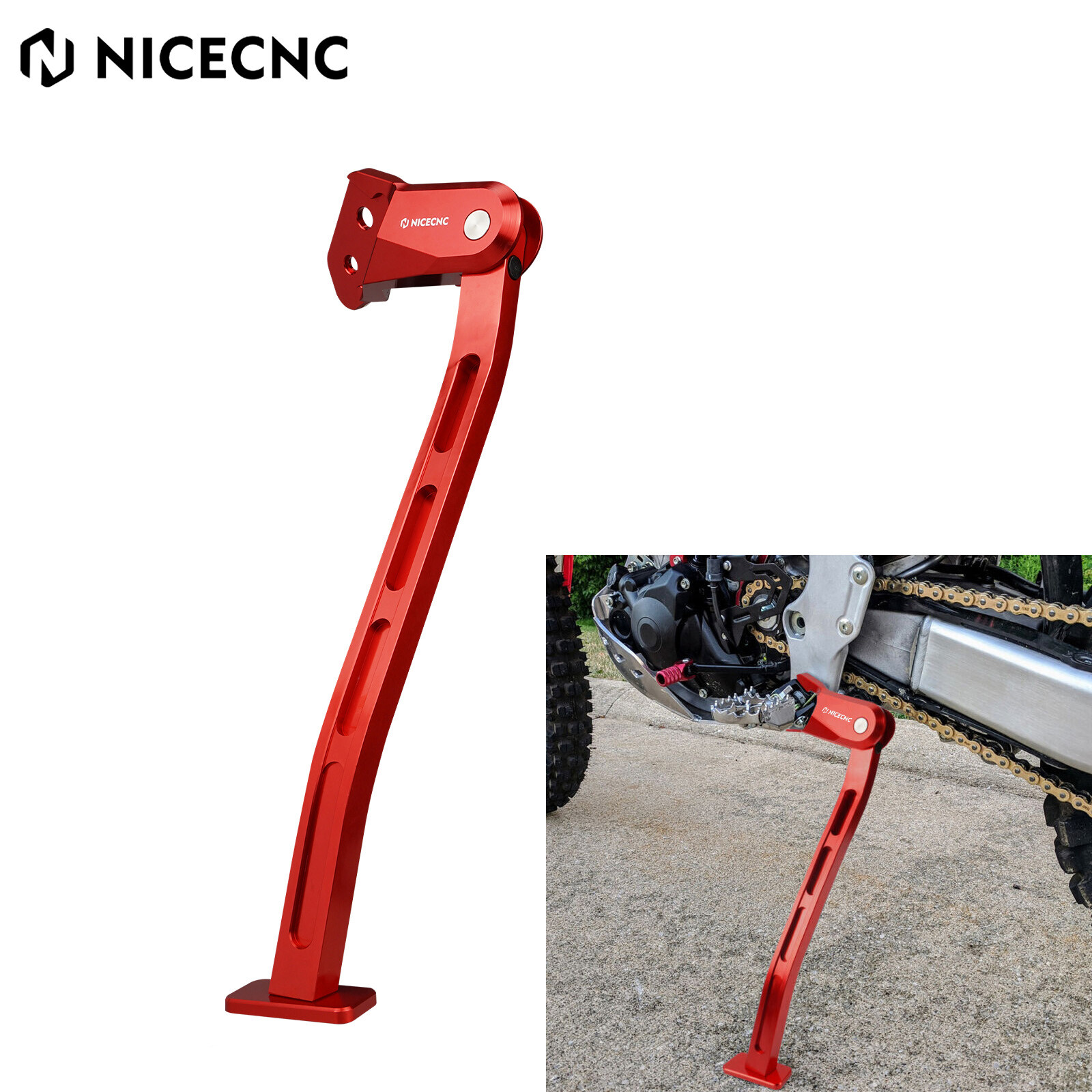 CNC Side Stand Kickstand For Honda CRF 250R 450R CRF250R CRF450R 2013-2018 Red