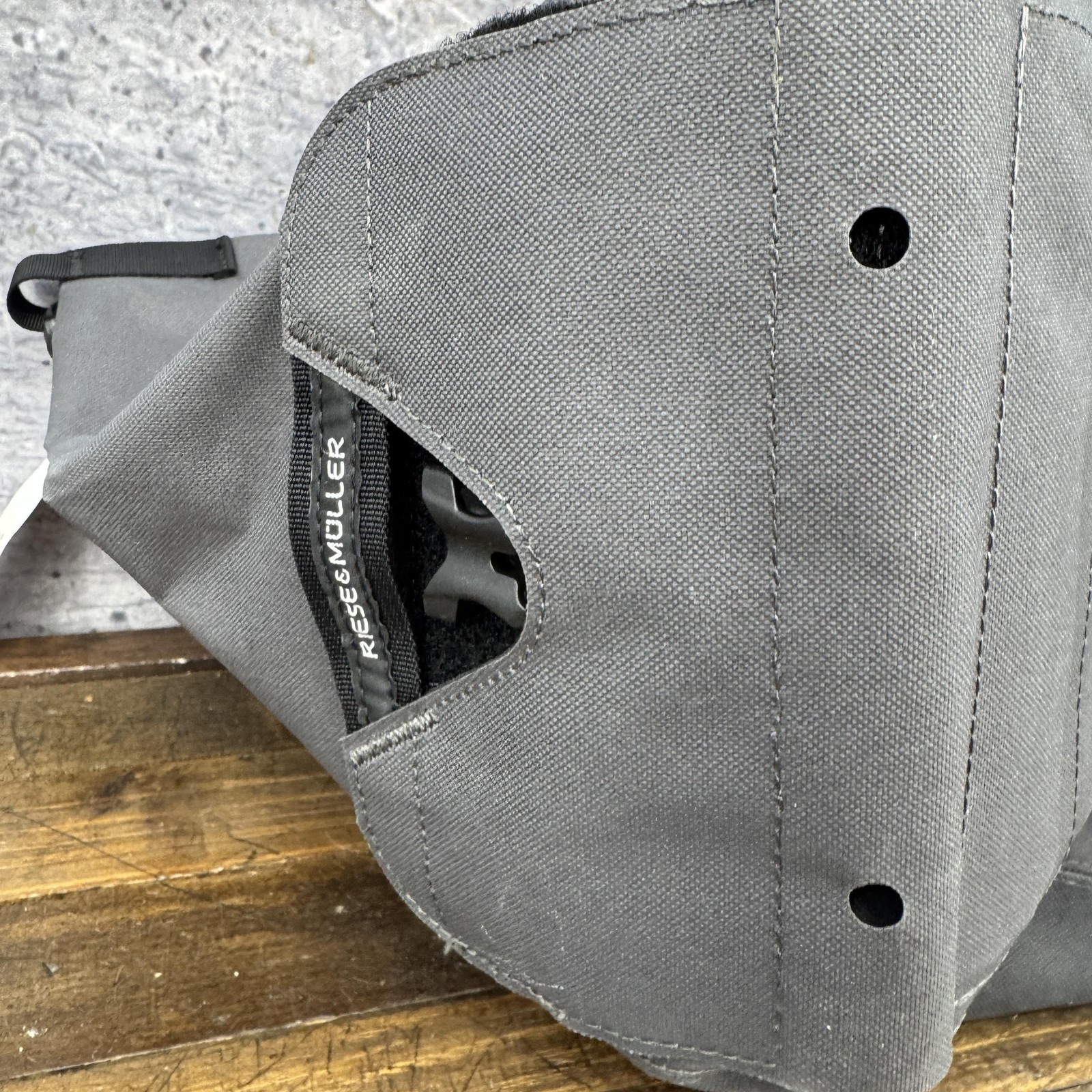 Riese & Muller Front Carrier Bag Large Gray Bike Rack Pack Water Resistant 625g