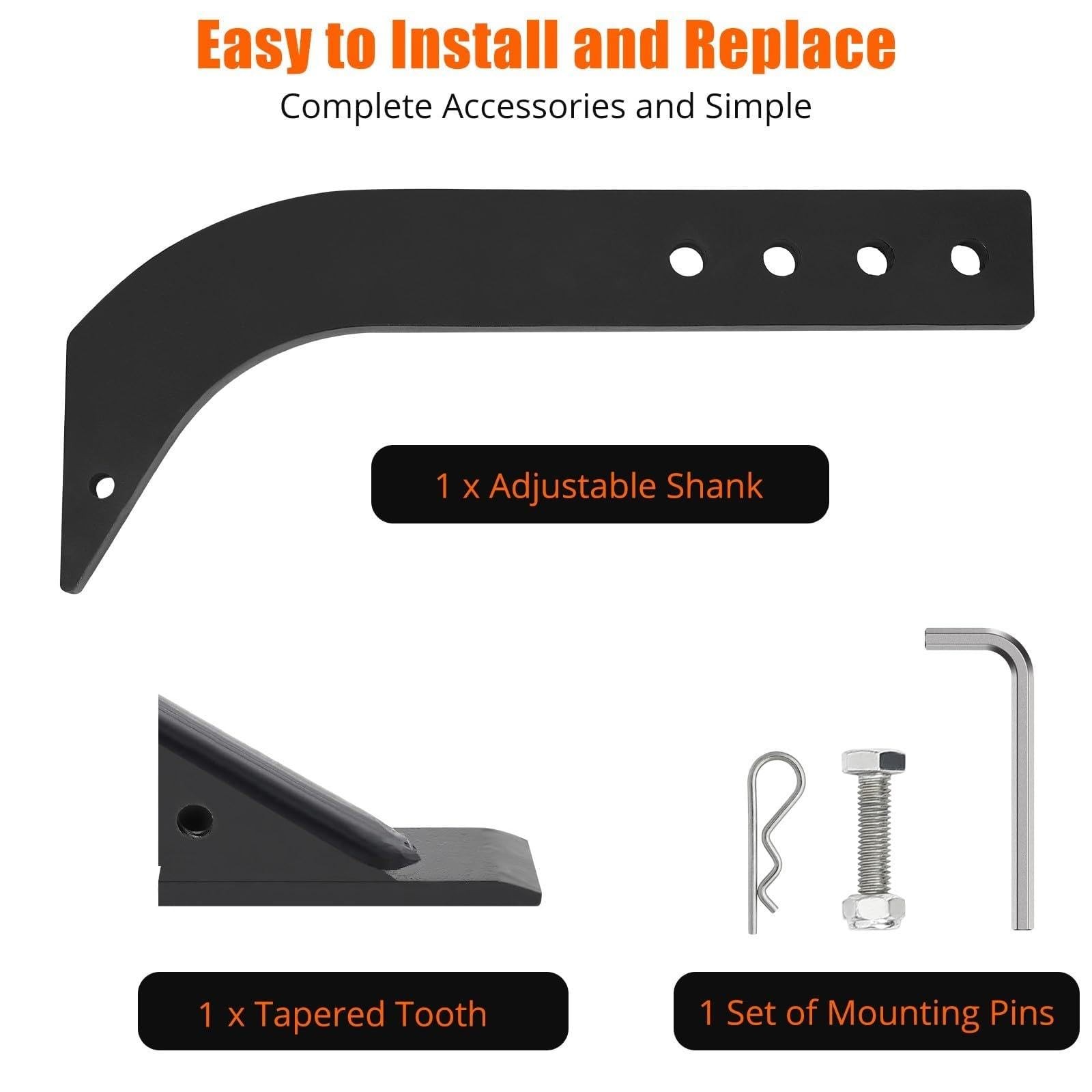 18'' Box Blade Shank Scarifier Shanks Adjustable 4 Holes Box Scraper Shank 5pcs