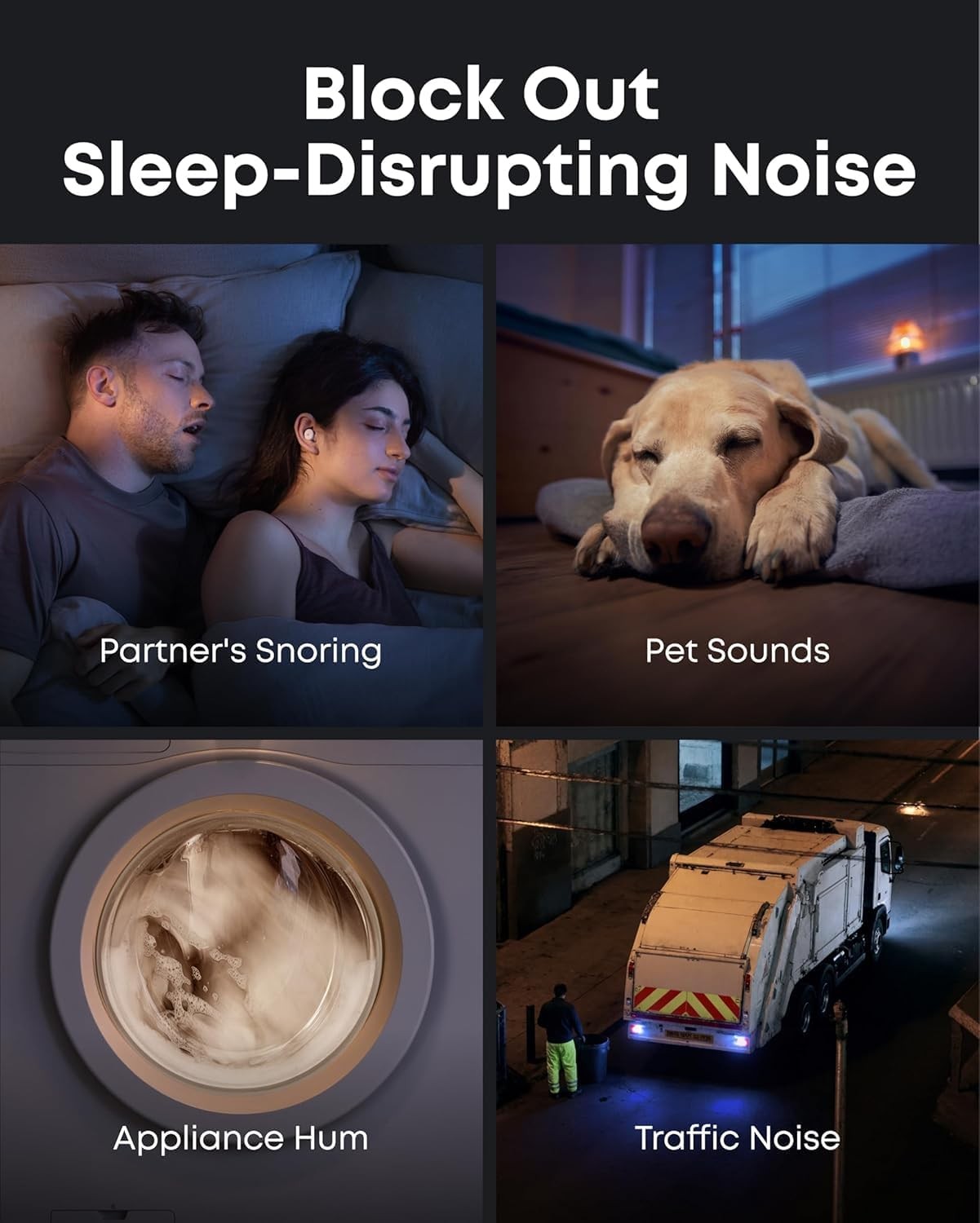 soundcore Sleep A30 by Anker Sleep Earbuds, Smart Active Noise Cancelling Sleep