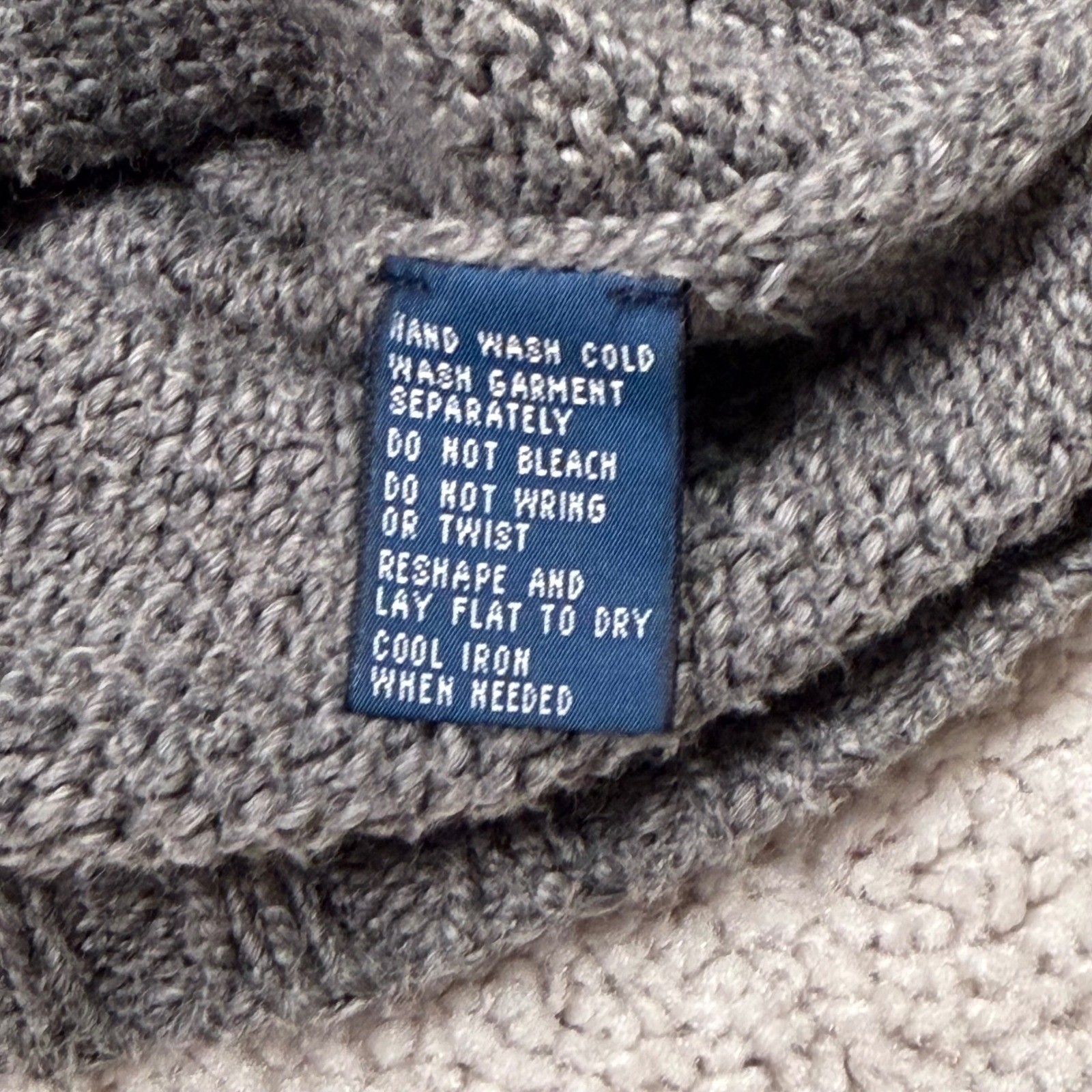 VTG Polo Ralph Lauren Men's Grey 100% Cotton Crewneck Knit Sweater XXL