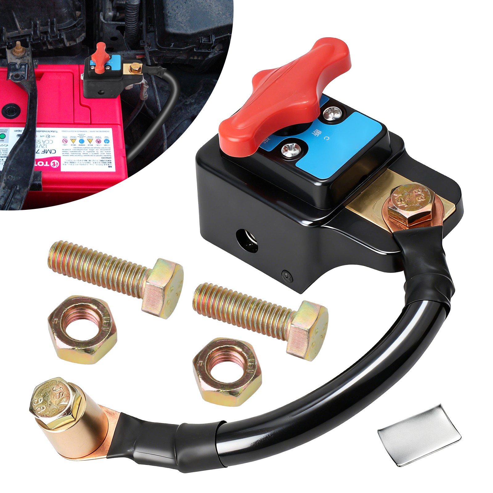 Universal Battery Disconnect Switch 12V 24V Power Cut Off Rotary Isolator Car RV