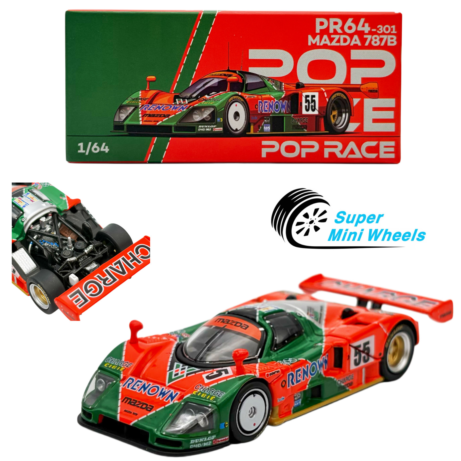 Pop Race 1:64 Mazda 787B Le Mans 1991 24H #301