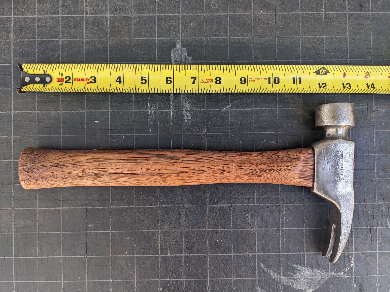 Hart Decker 21 Framing Hammer, Vintage, Waffle Face, Made In USA