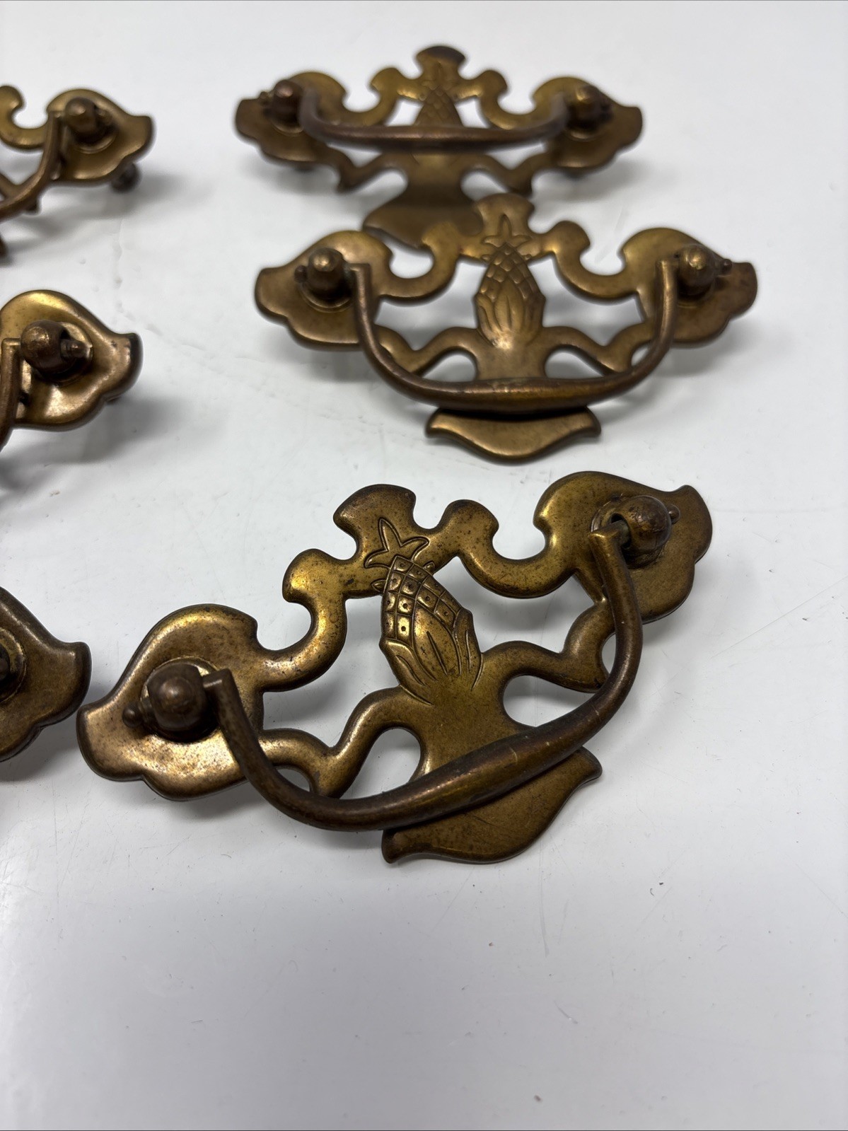 Antique Vintage Beautiful Ornate Victorian Drawer Pull Handle(6)& 2 Knobs