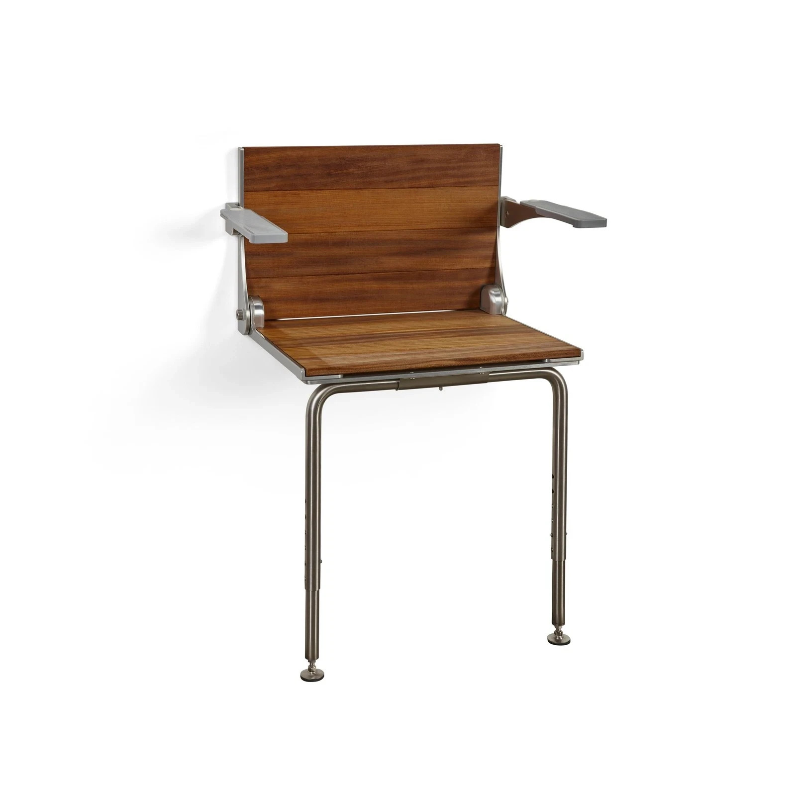 Silhouette Comfort Plus Folding Shower Seat with Armrests & Legs – Heavy-D