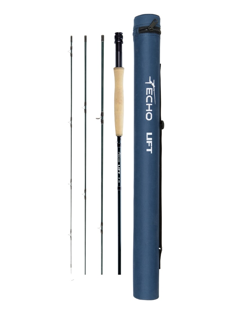 ECHO LIFT 376-4 7'6" #3 WEIGHT 4 PIECE FLY ROD--NEW, FREE SHIPPING