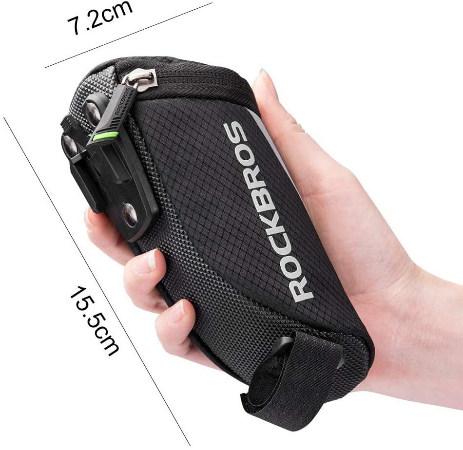 ROCKBROS Bike Saddle Bag Under Seat Pouch Portable Quick Release Tail Bag 1L