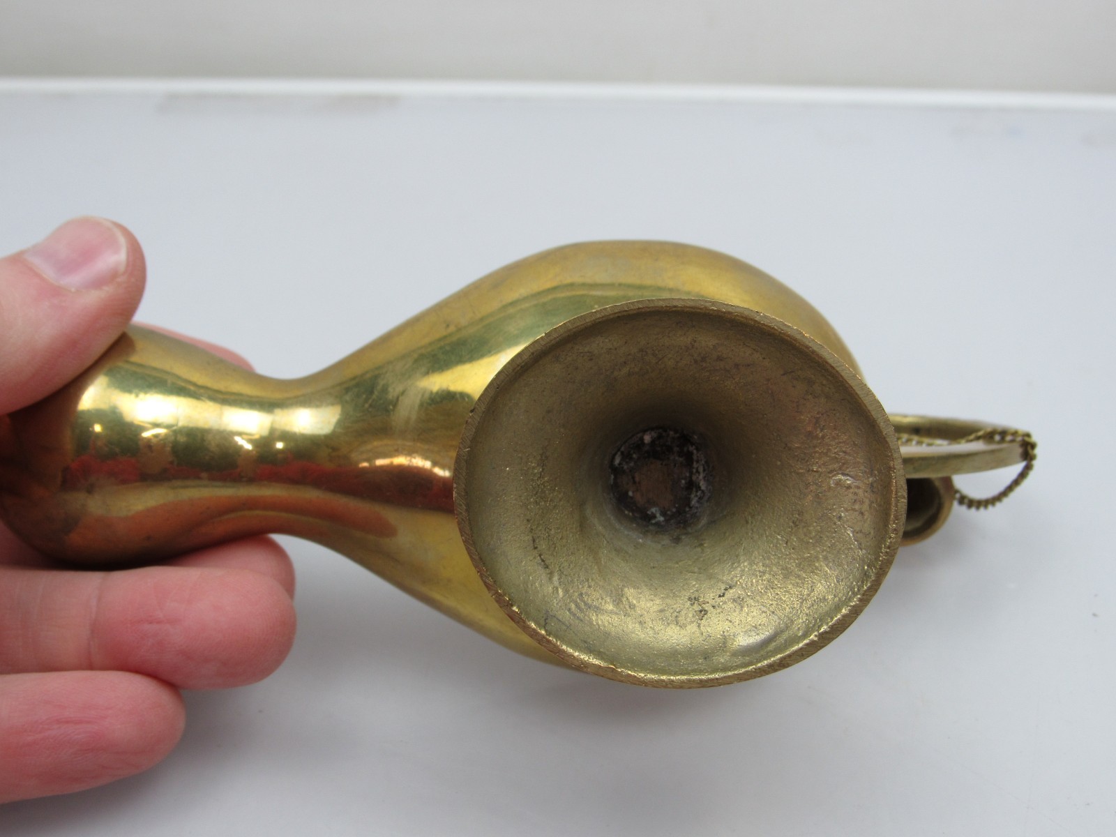 Vintage Brass Aladdin Genie Oil Lamp Incense Burner