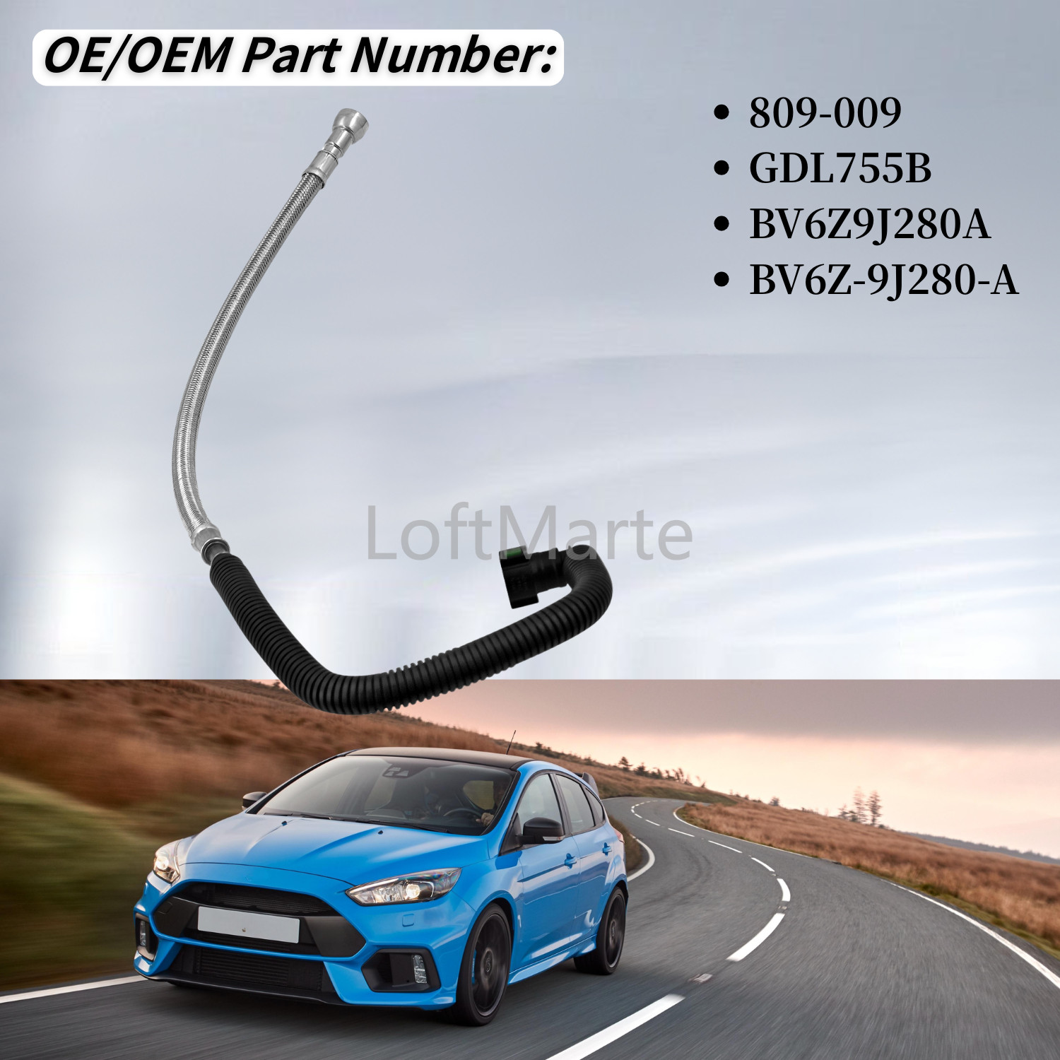 New BV6Z9J280A Fuel Injection Fuel Feed Pipe For Ford Focus 2012-2018