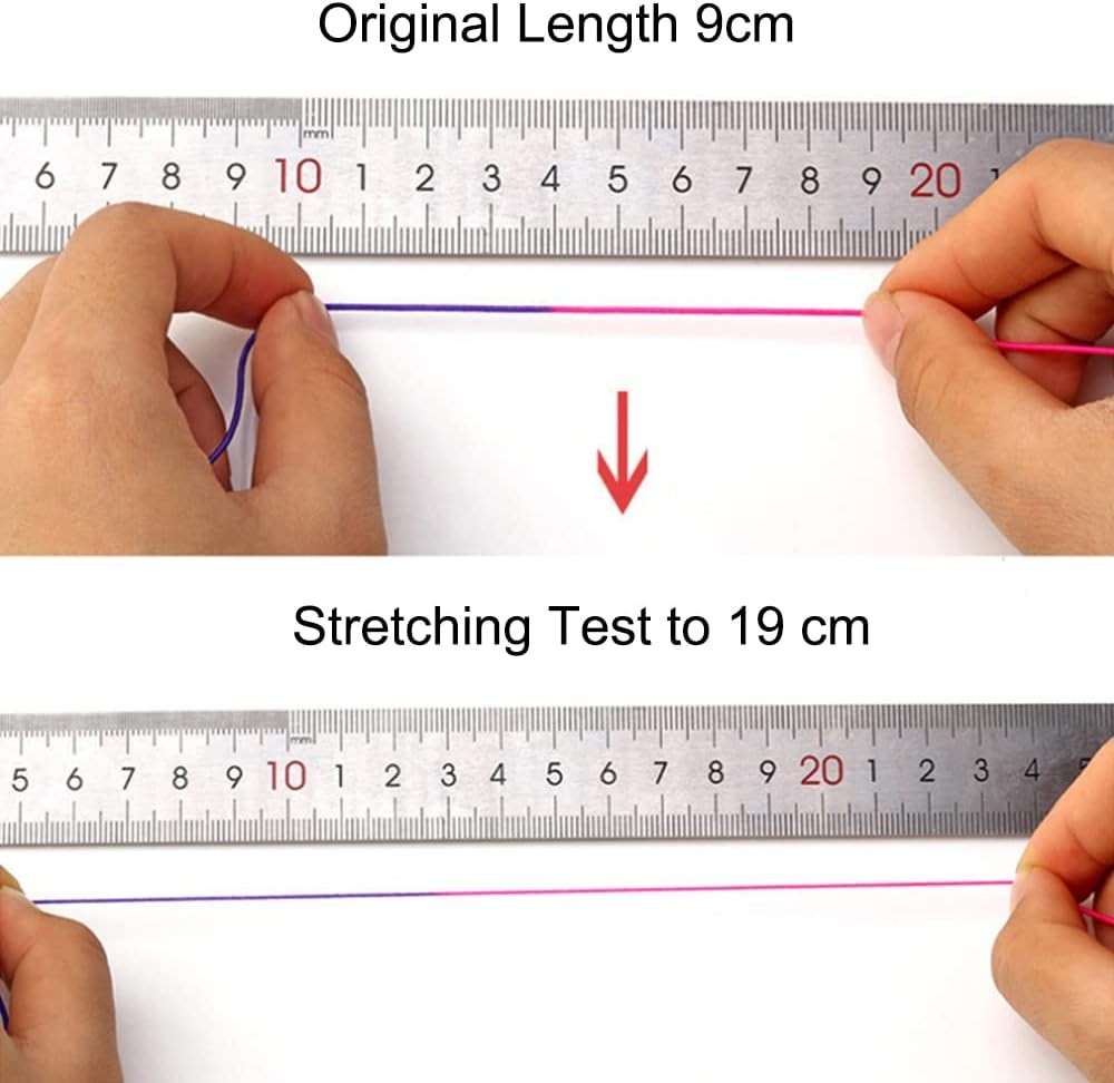 1mm Stretchy Bracelet String, Sturdy Rainbow Elastic String 164 Feet,