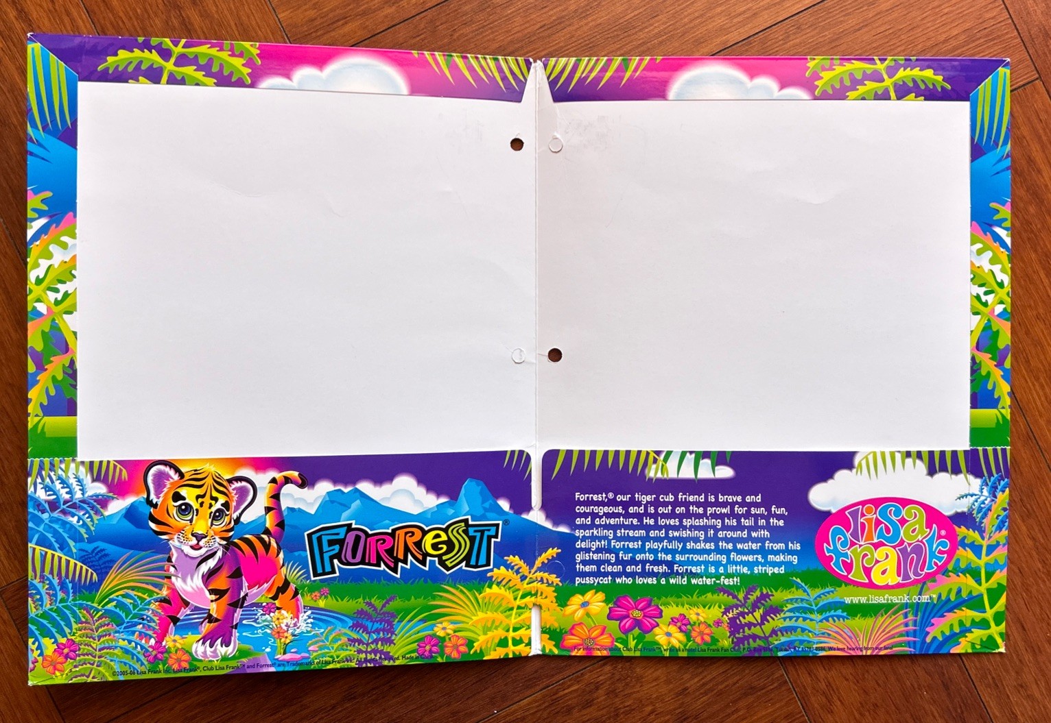 LISA FRANK ‘Forrest’ Baby Tiger Cub Pocket Portfolio Folder