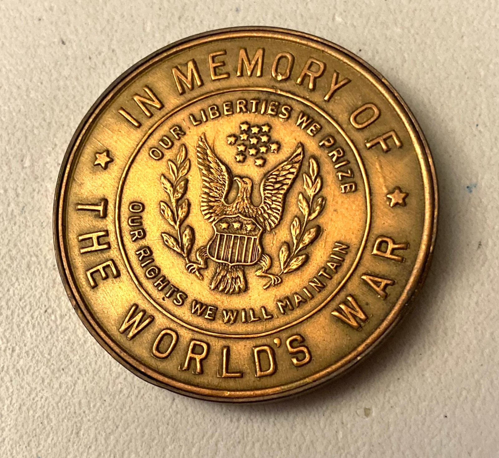 1917 US WWI IN MEMORY COIN PICTURE LOCKET