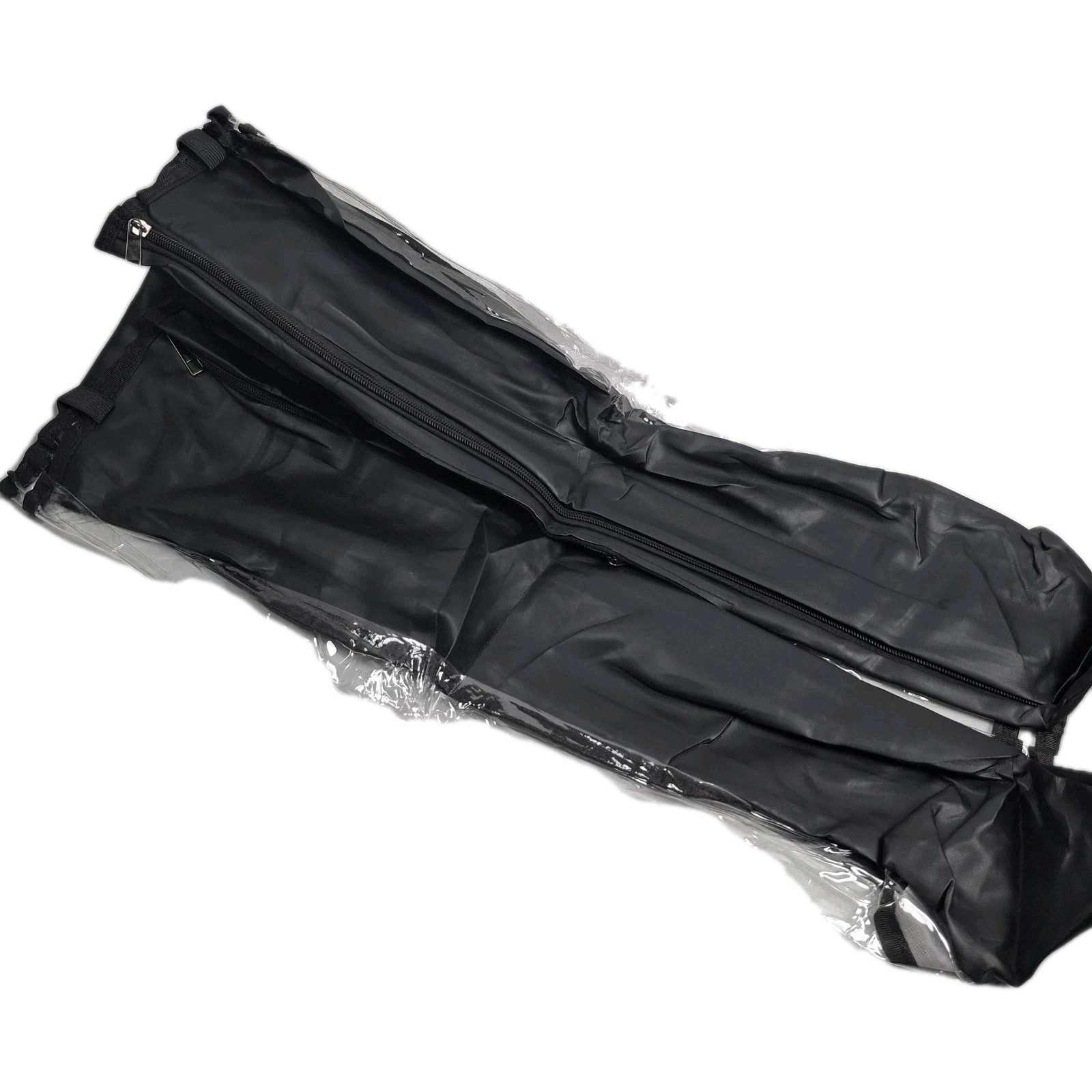 Carry-On Luggage Cover Black & Clear Easy Fit No Disassembly Required w/ Tag