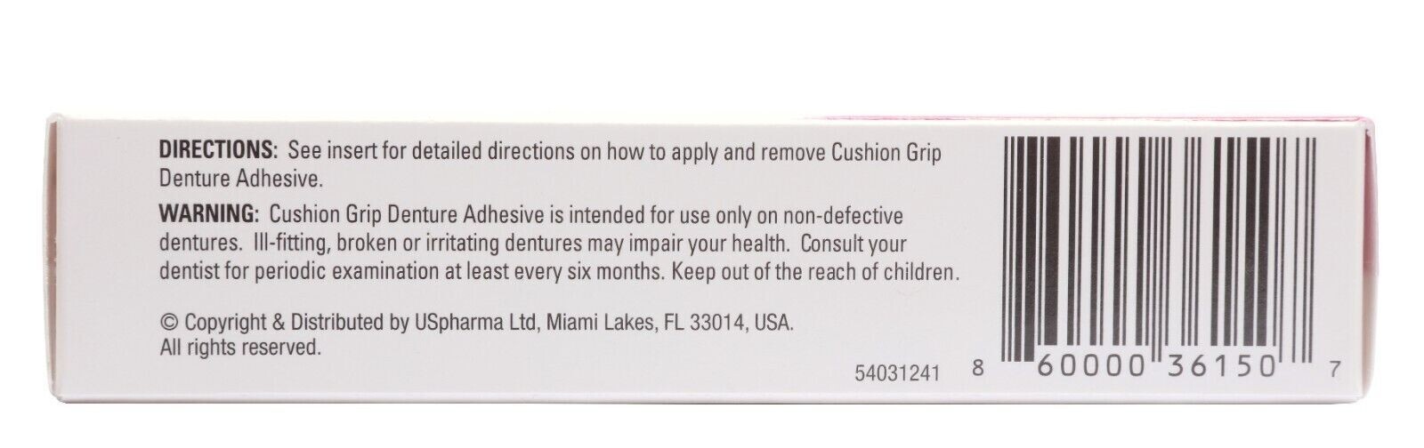 Cushion Grip Thermoplastic Denture Adhesive 1 Oz - 100% Waterproof & Zinc Free