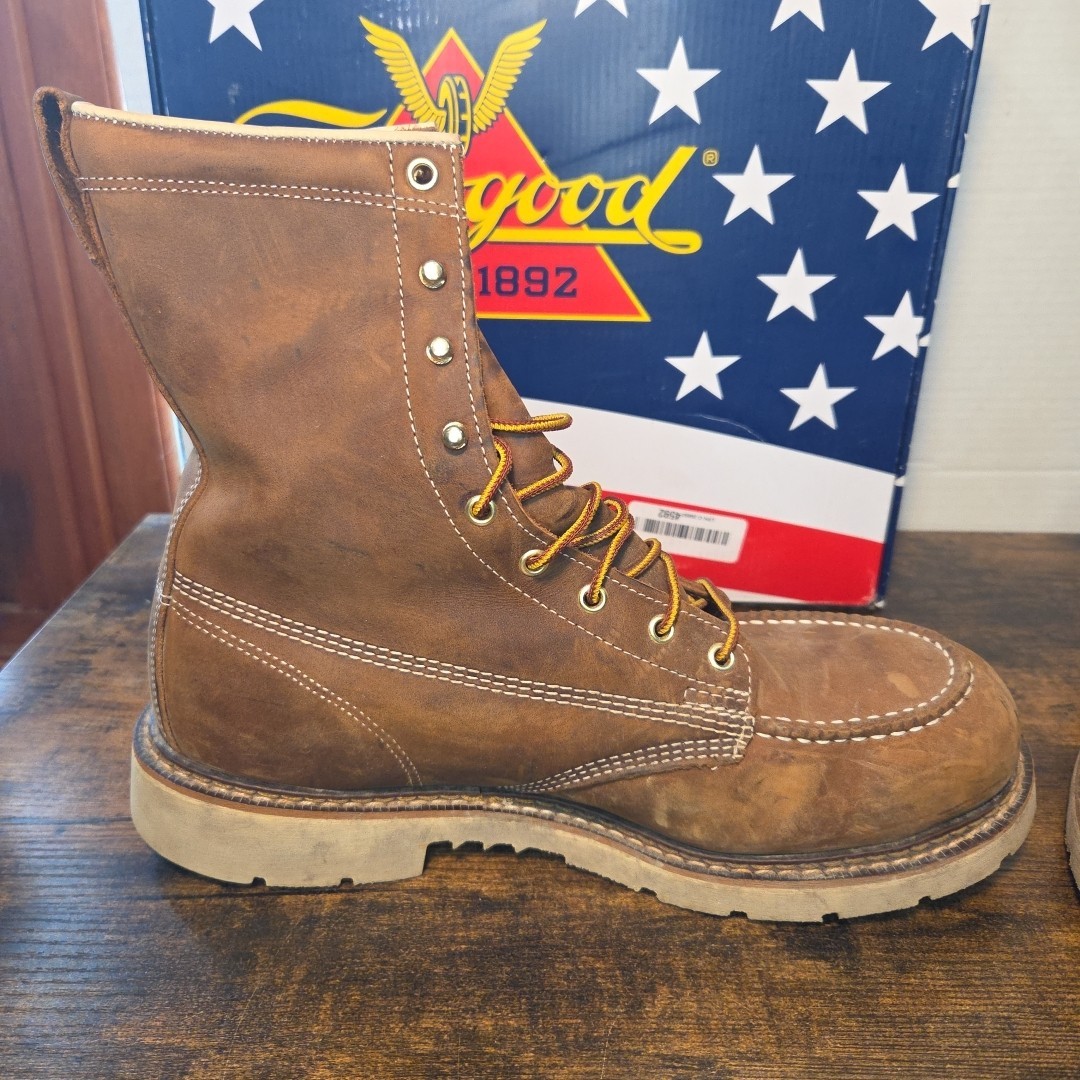 Thorogood American Heritage 8” Crazy Horse Leather Steel Toe Boots Size 11.5 D