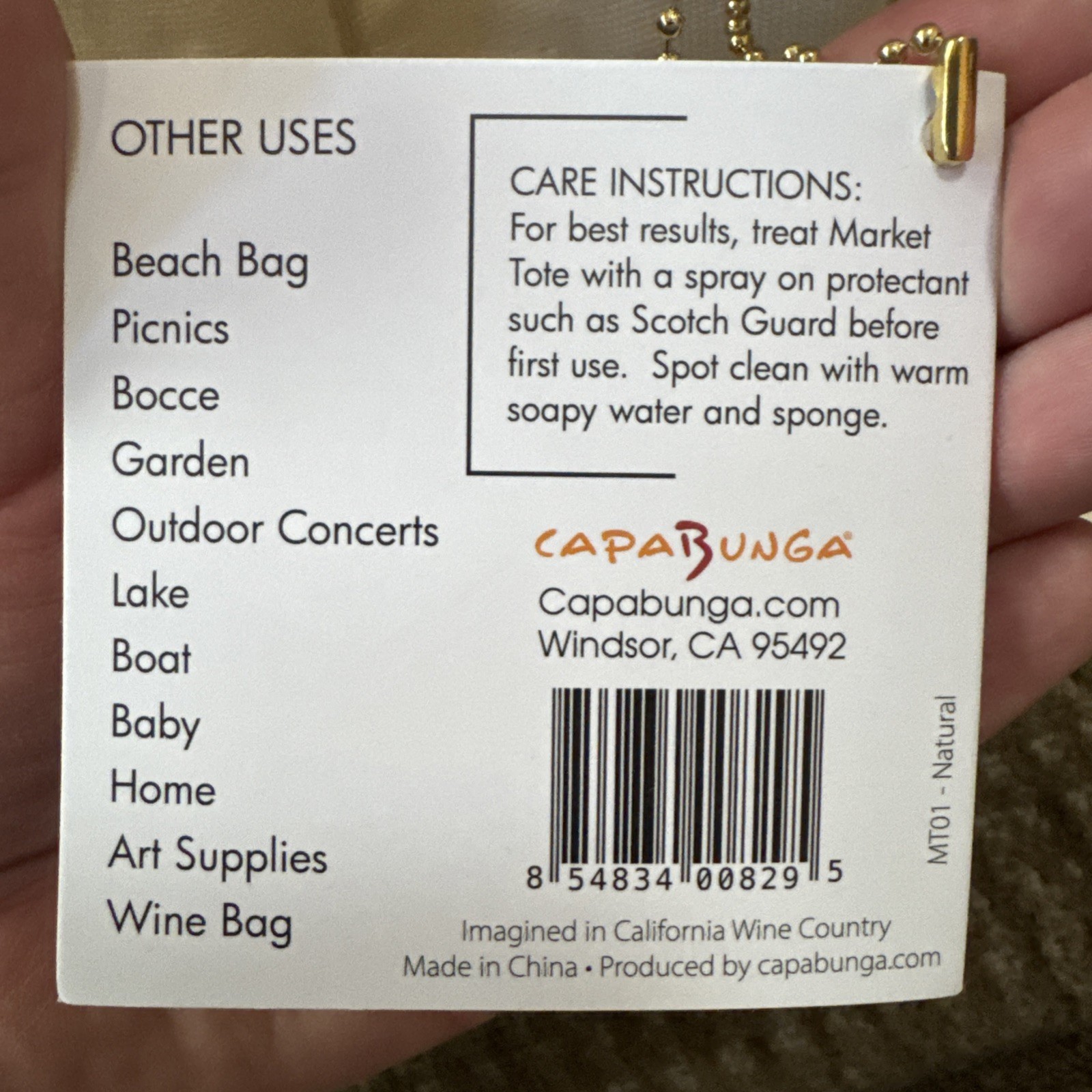 NWT CapaBunga Farmer's Market Tote Shopping Bags with Handles - 7 Pockets