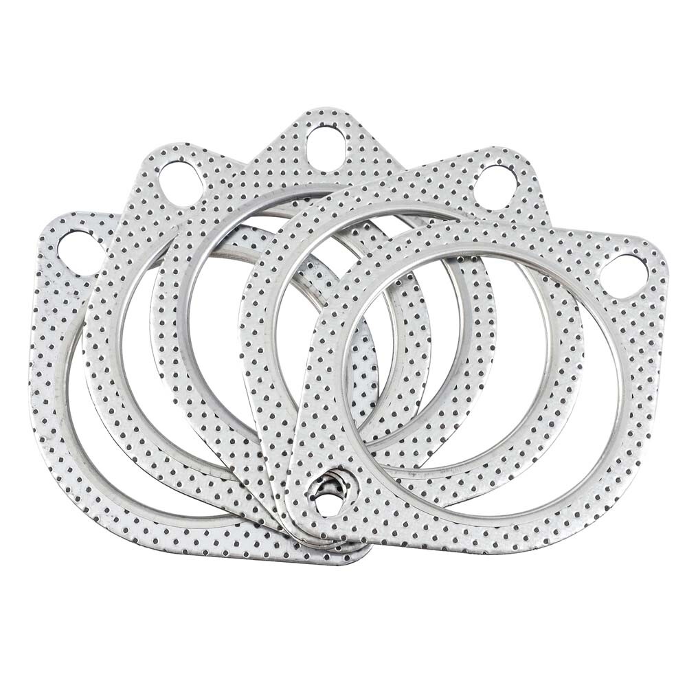 Set of 5 Exhaust Gasket 3inch 2 Bolt High Temp Exhaust Flange Gasket Heavy Duty