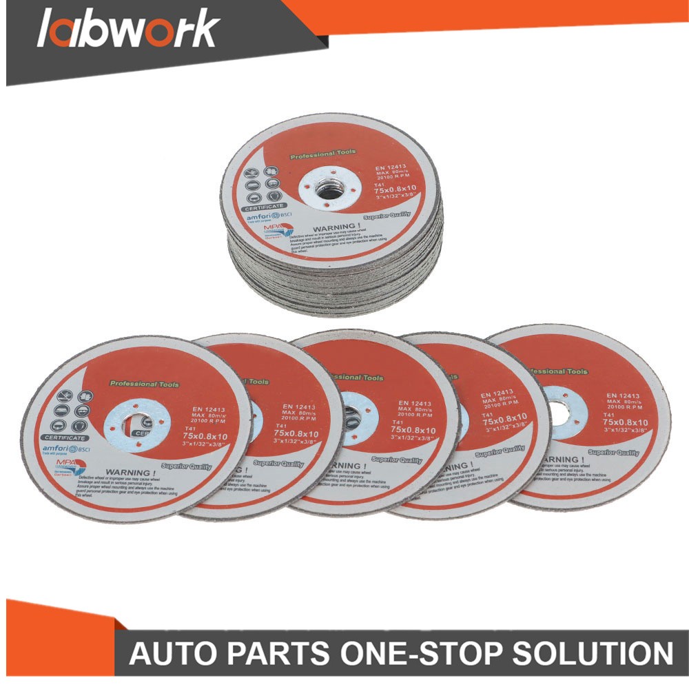 Labwork 25Pcs Cut Off Wheels Metal & Stainless Steel Cutting Discs 3"x1/32"x3/8"