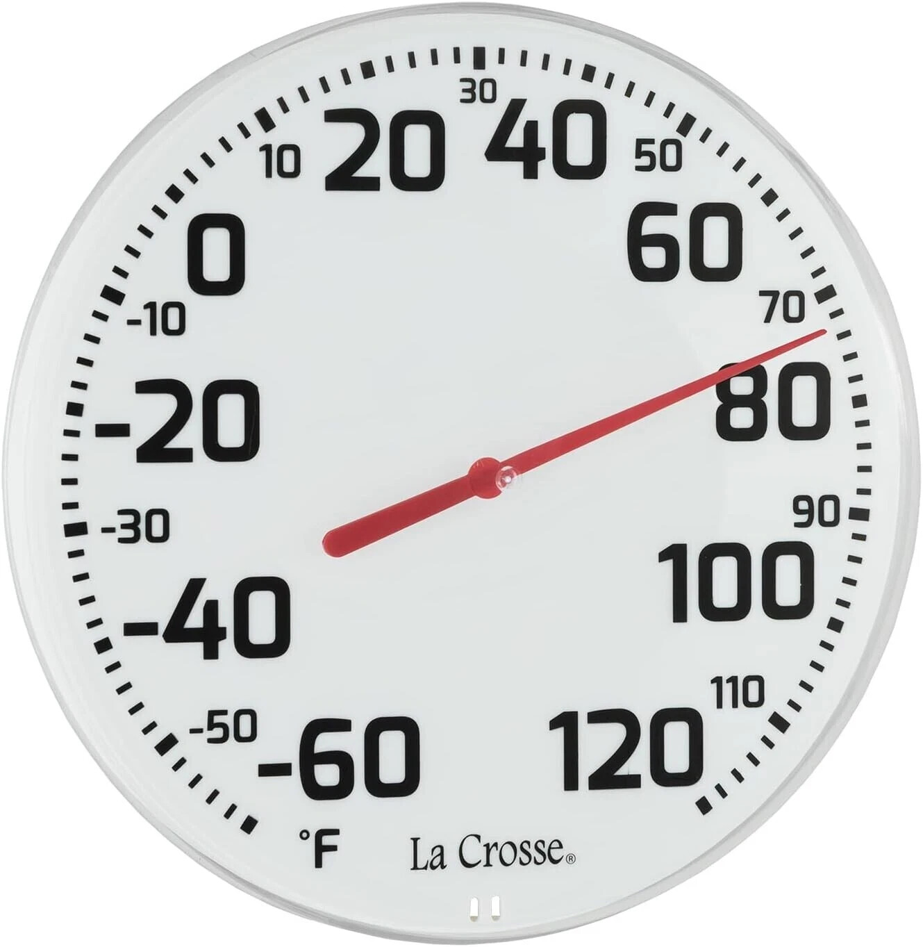 Large Outdoor Indoor Thermometer Easy Read Analog Display Weather Resistant