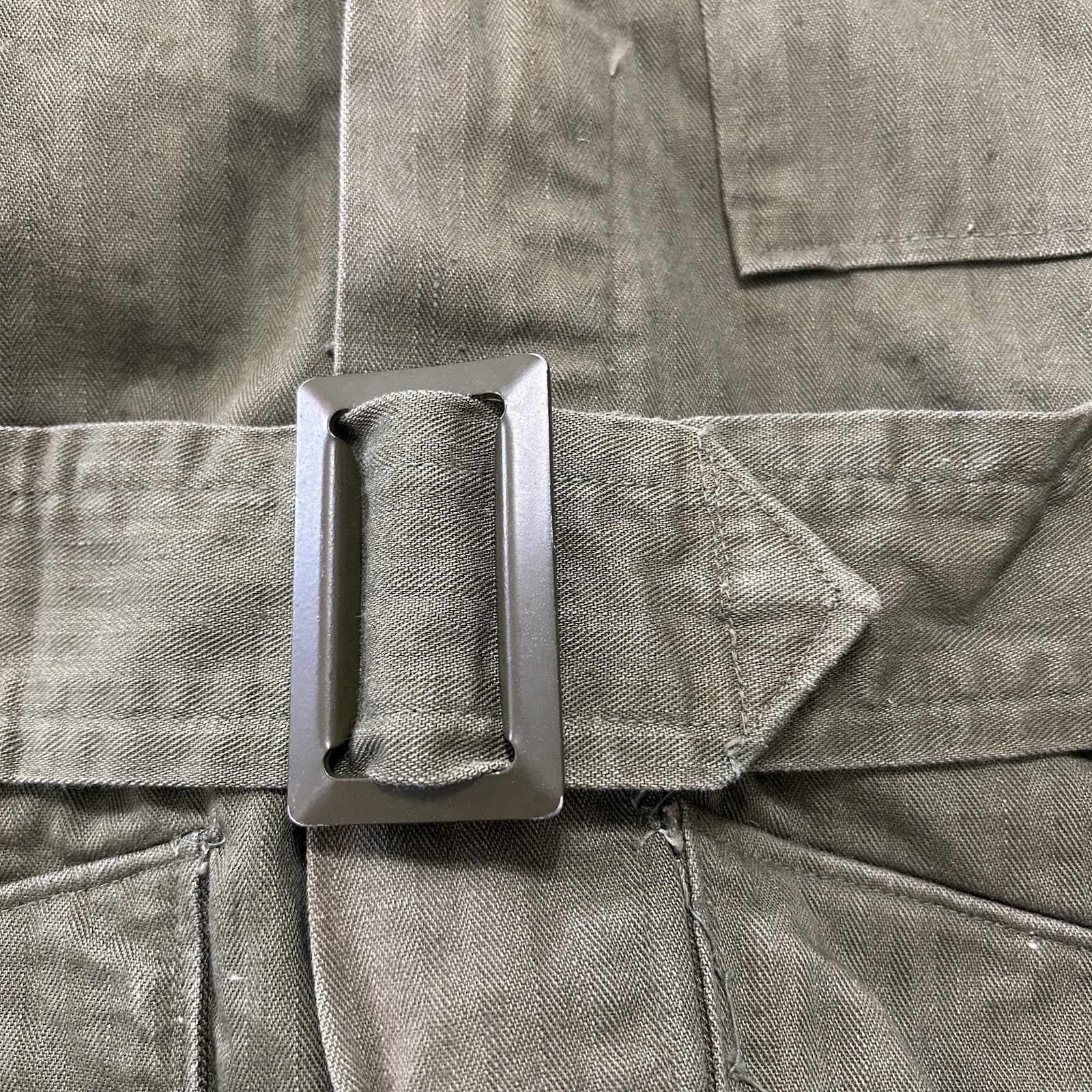 Vintage 1940s WW2 US Army HBT 13 Star Buttons Herringbone Coveralls Jumpsuit 34R