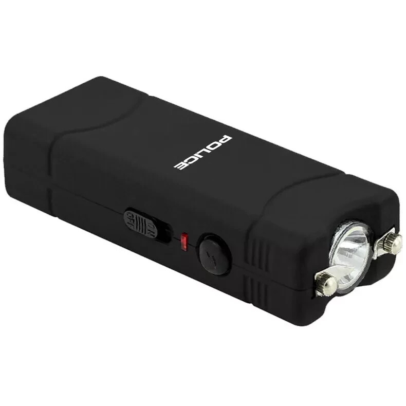 POLICE Stun Gun 801 Mini Rechargeable LED Flashlight Black