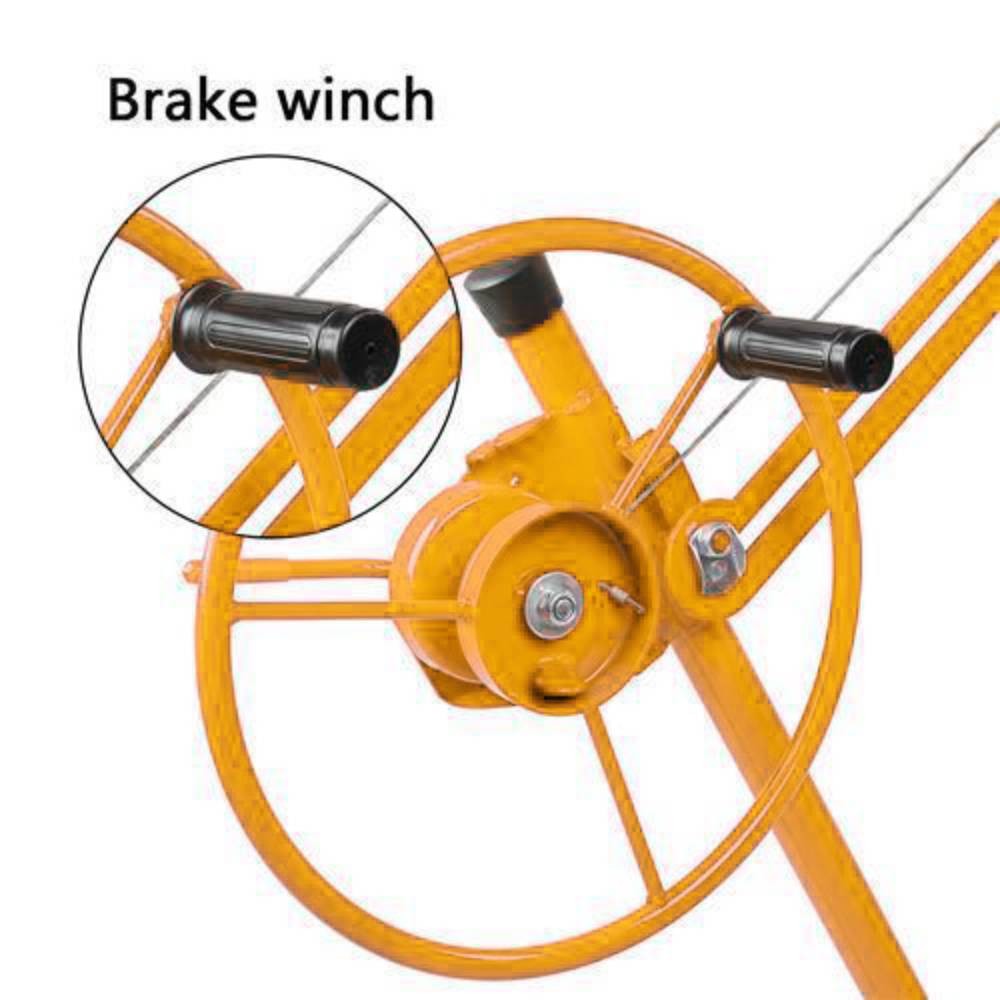 16FT Drywall Lifter Panel Hoist Jack Rolling Caster Construction 150lbs Yellow