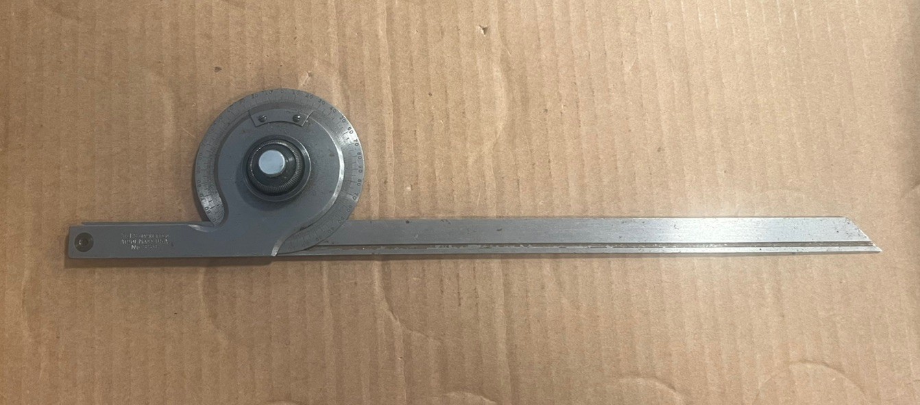 Starrett 359 Precision Universal Bevel Vernier Protractor With 12" Blade