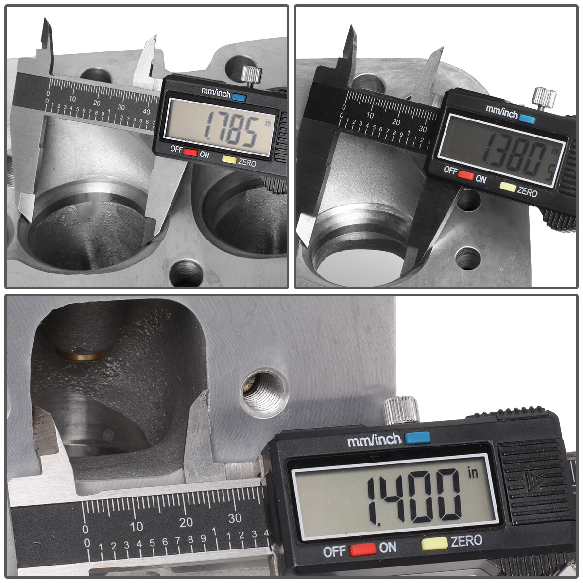 2x Aluminum Bare Straight Plug Cylinder Head for Small Block Chevy SBC 302 350