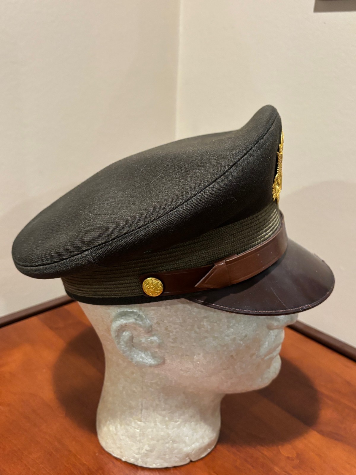 WWII ERA US ARMY CHAPLAIN DRESS & SERVICE VISOR HAT CAPS IDENTIFIED NAMED + MORE