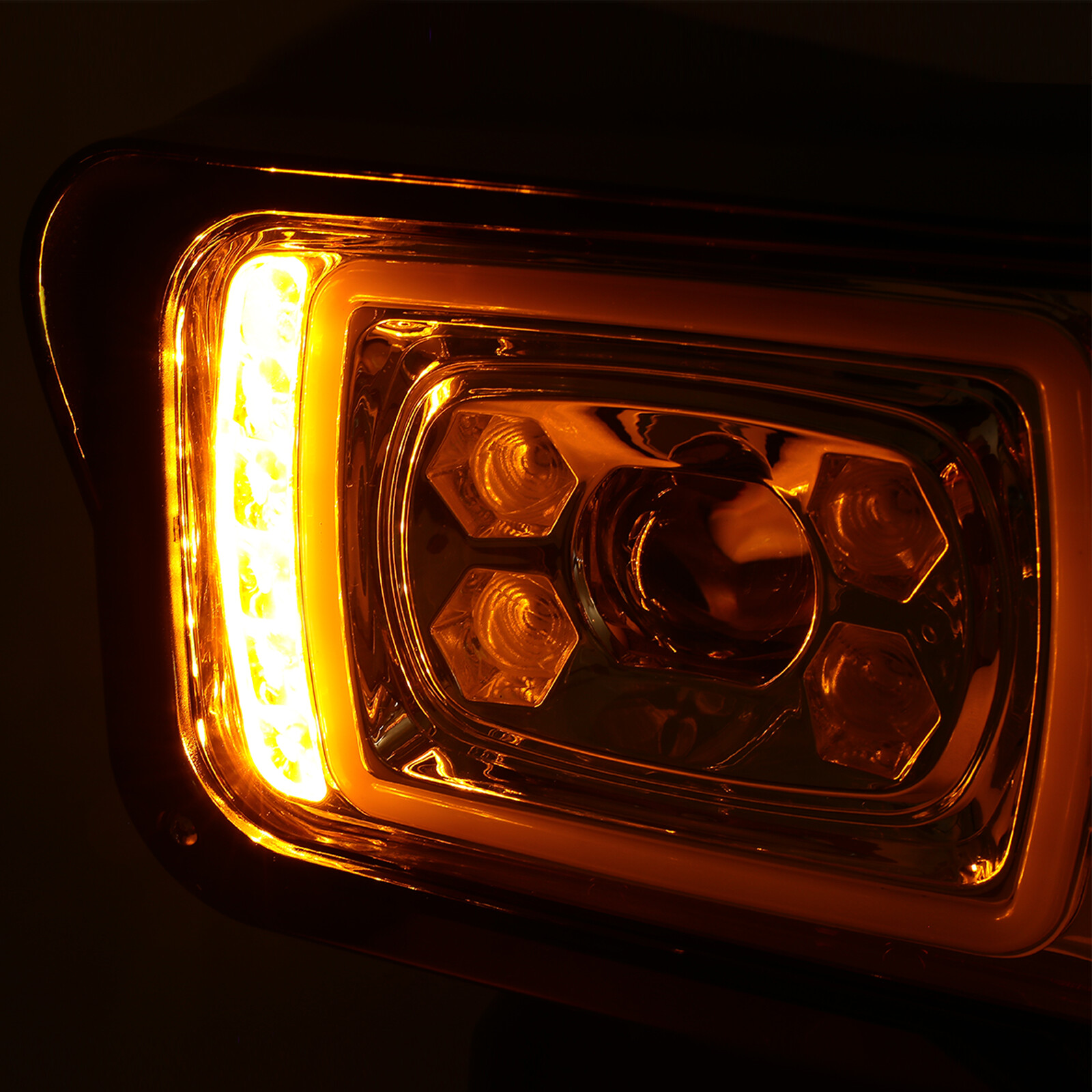 Full LED Headlights Assembly W/ Mounting Arm For Peterbilt 359 379 389 1981-2023