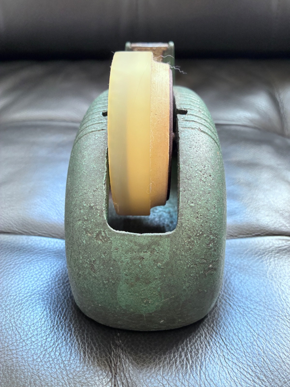 Vintage Industrial Cast Iron Whale Tail Scotch Tape Dispenser Steampunk Art Deco