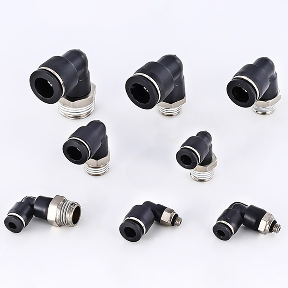 3mm 5mm 6mm 9.7mm Pneumatic Tube 90° Elbow Male Swivel Push To Connect Fitting