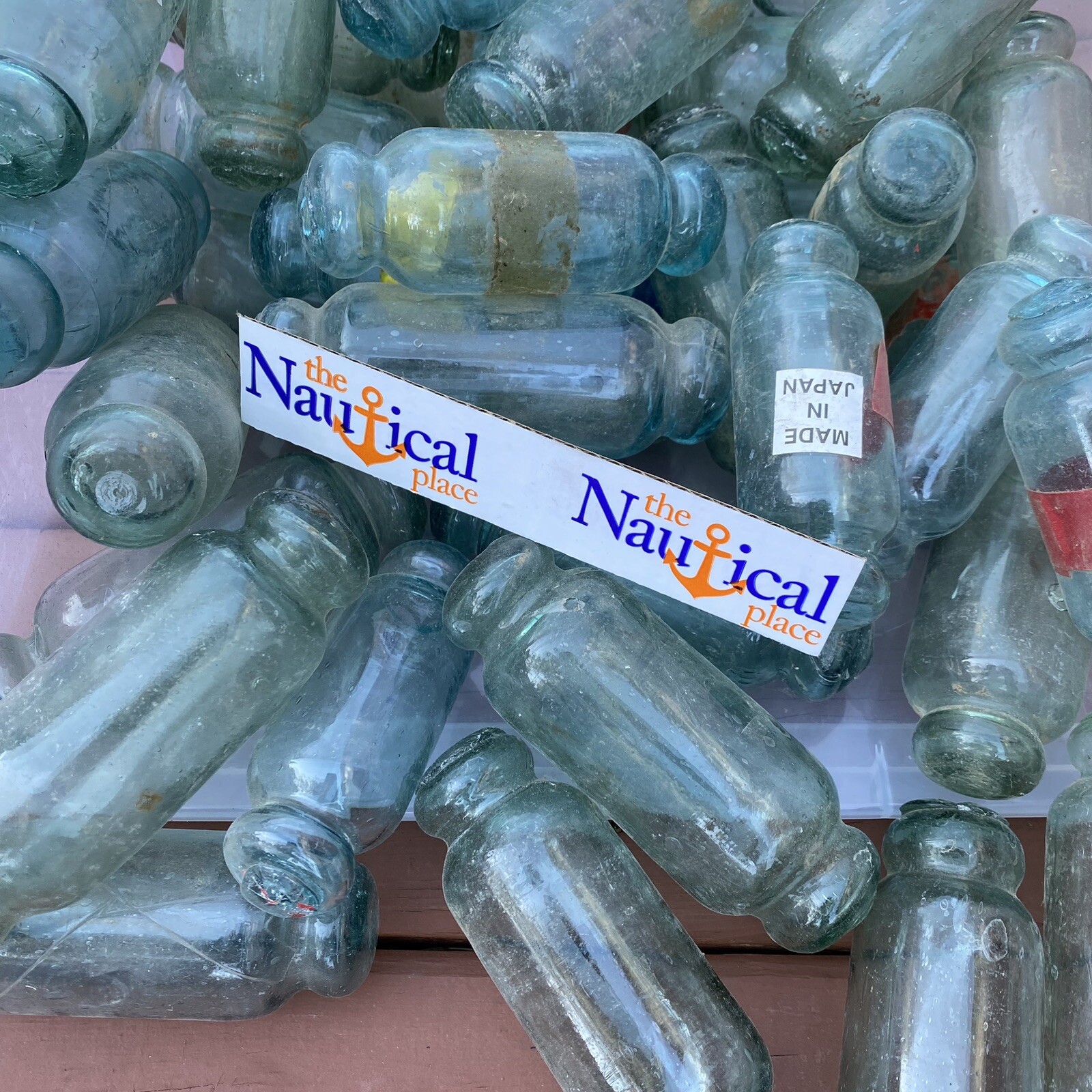 (1) - Japanese Glass Rolling Pin Fishing Float ~ Minor Chips & Dings ~ Vintage