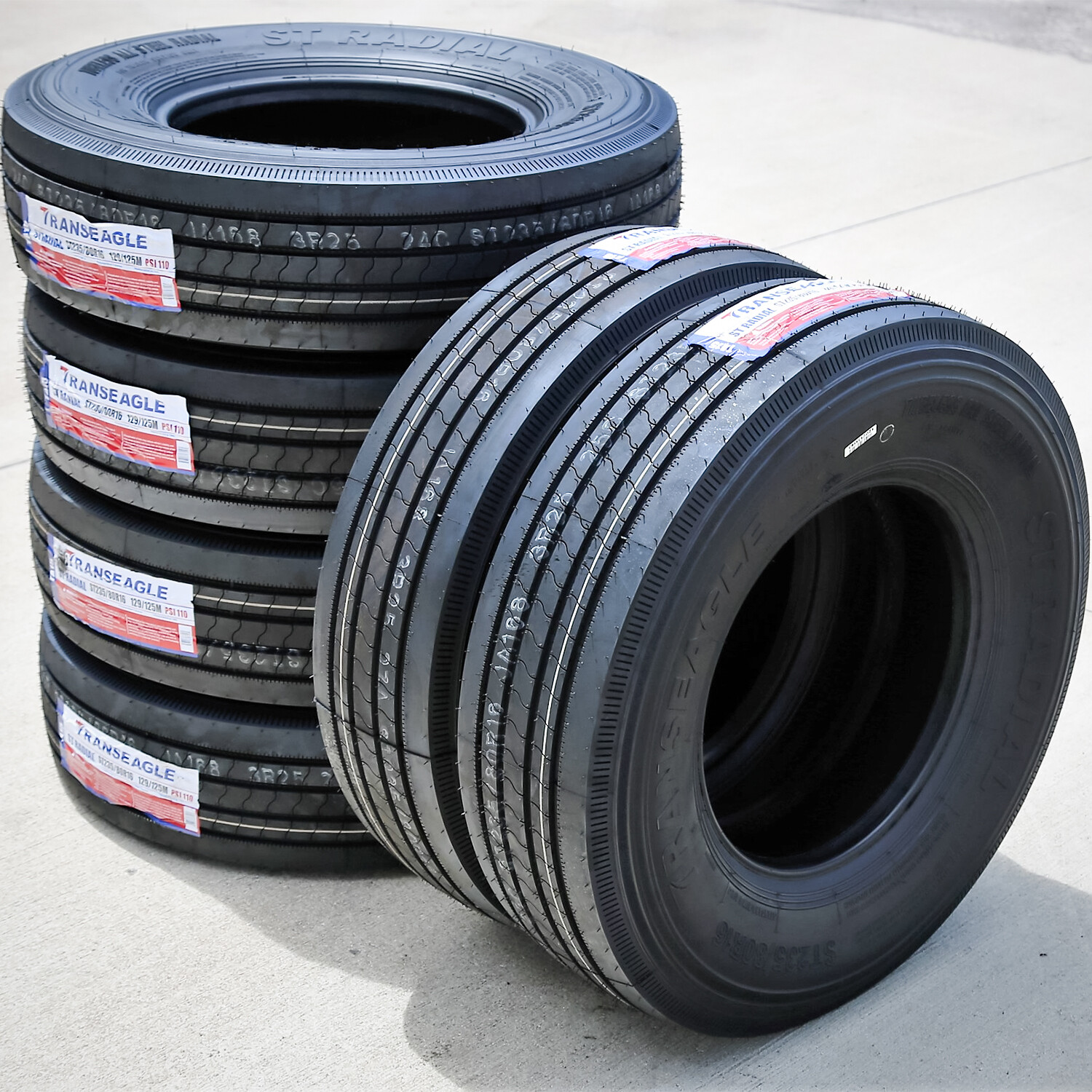 4 Tires Transeagle All Steel ST Radial ST 235/80R16 Load G 14 Ply Trailer