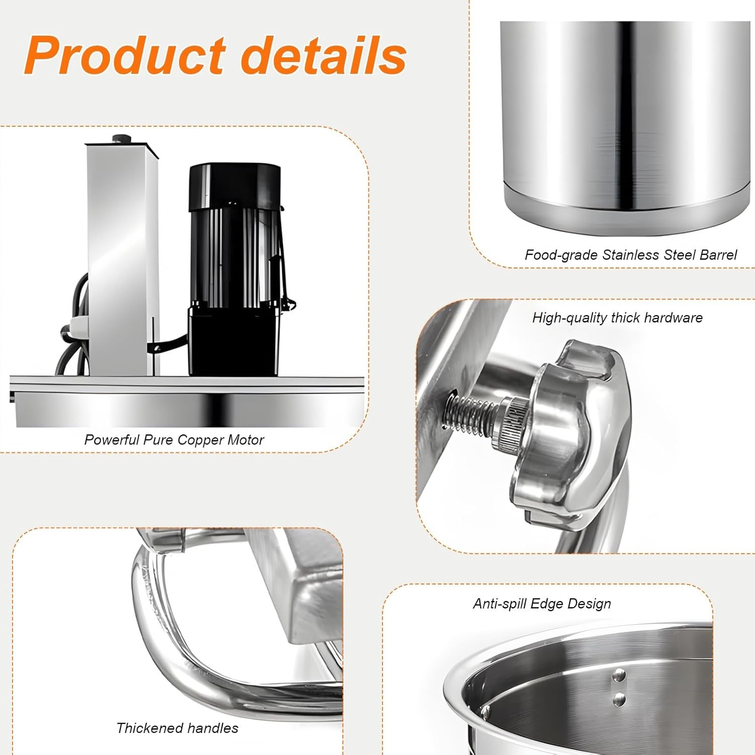 Stainless Steel 25L Commercial Automatic Food Mixer w/Adjustable Speeds