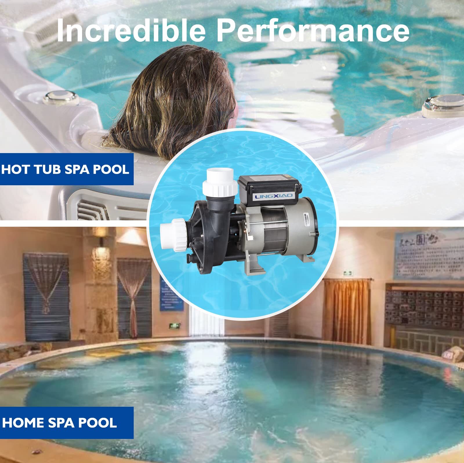 Lingxiao Pump WBC150 Pump Bath LX WBC 9.0A, 115v, 1.5"