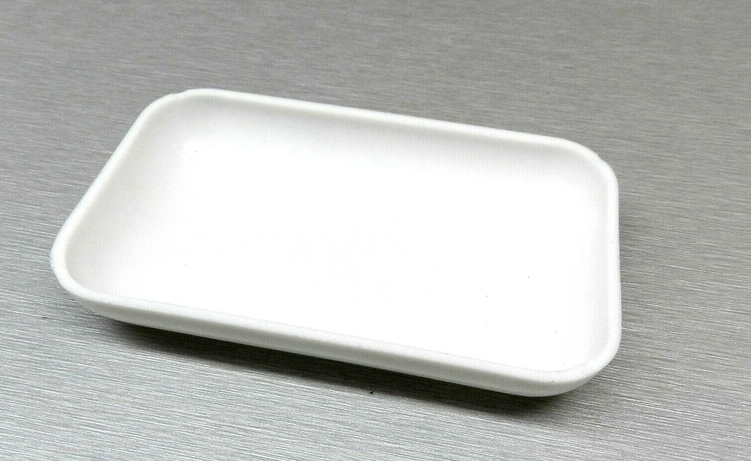 Sorting Tray White Plastic for Beads Gemstones Open Tray Rectangle 4" x 2-1/2"