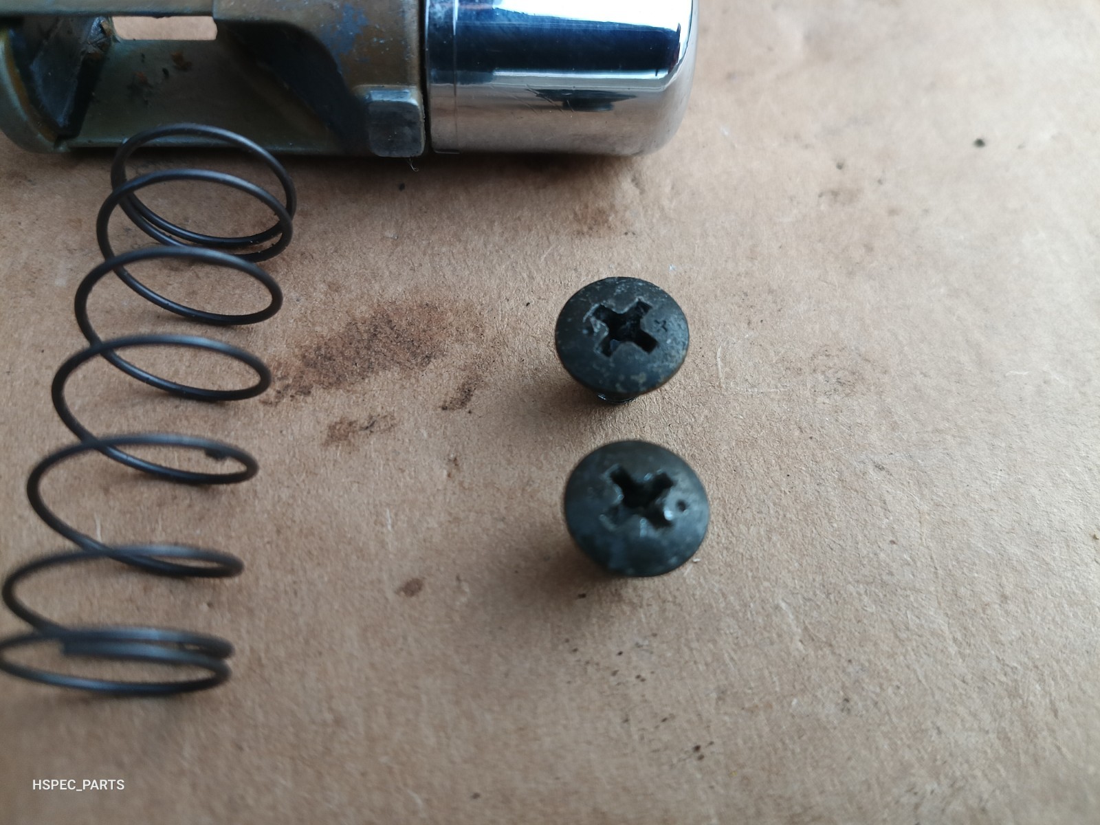 88-91 Civic CRX AT auto trans shift knob handle CHROME BUTTON, SPRING, 2 SCREWS