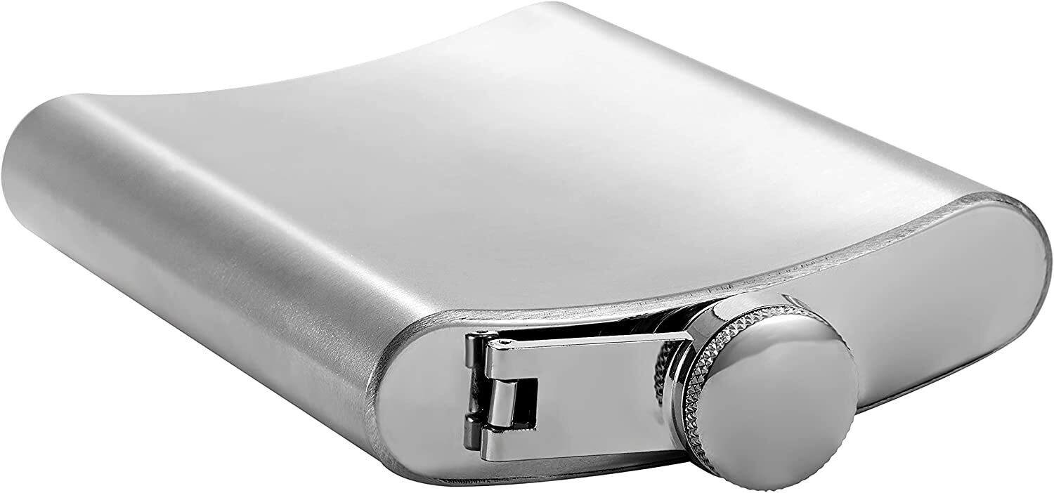 Mens Liquor Pocket Hip Flask Stainless Steel Whiskey Screw Cap Camping Flagon