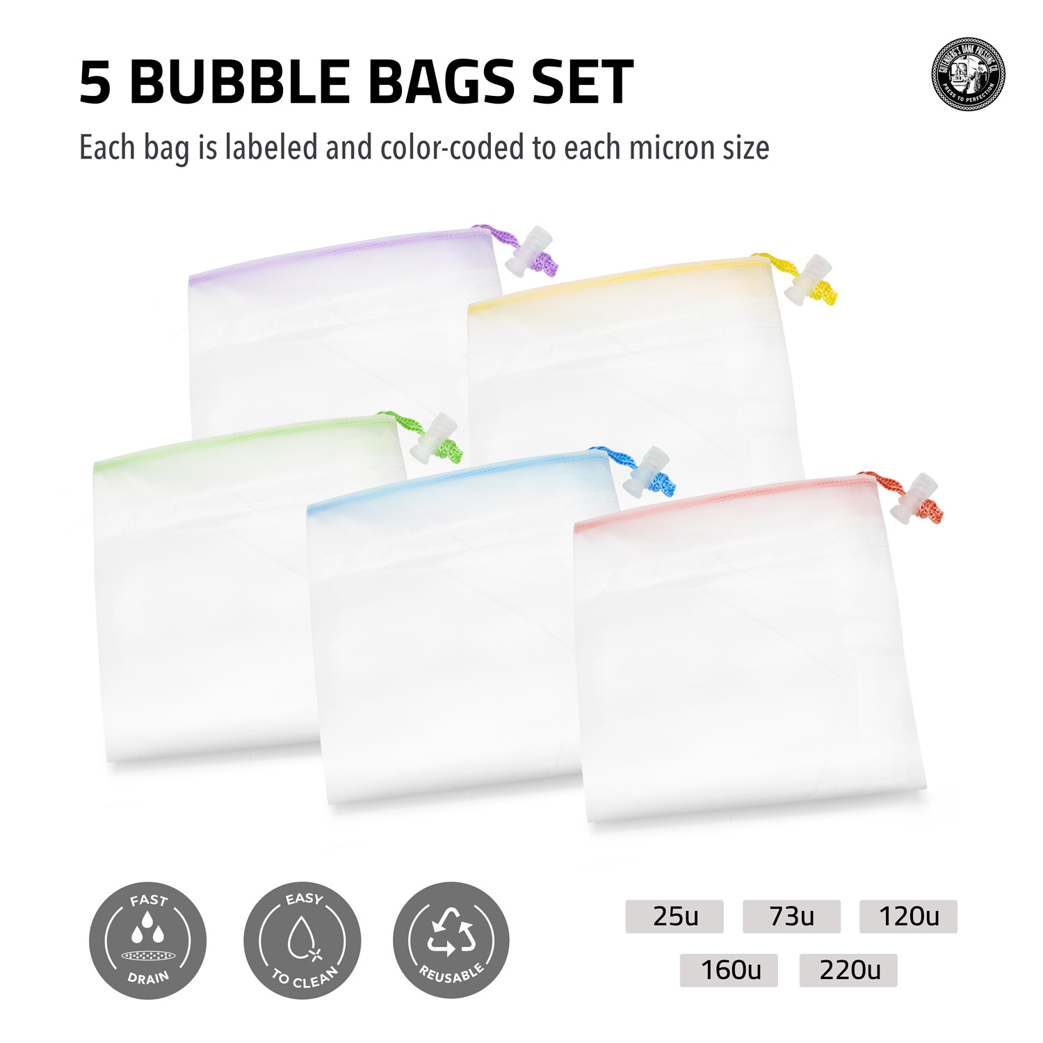 Gutenberg's Dank Pressing Co. All Mesh 5 Gallon Bubble Bags