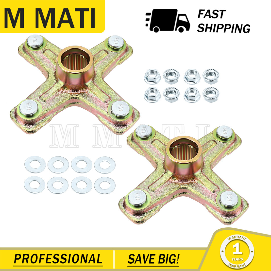 Pair Rear Axle Wheel Hub For Yamaha YFZ450X Warrior350 Raptor250 1PE-F53K0-00-00