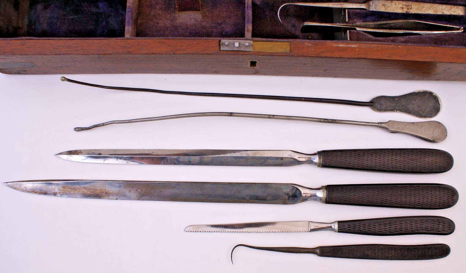 ANTIQ MEDICAL SURGEON SURGICAL KIT - THORP & LLOYD CIVIL WAR ERA - 14 PC - ORIG