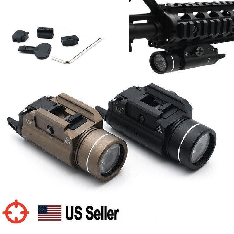 1500 Lumen Tactical Flashlight, Picatinny Rail Mount Light with Strobe Mode