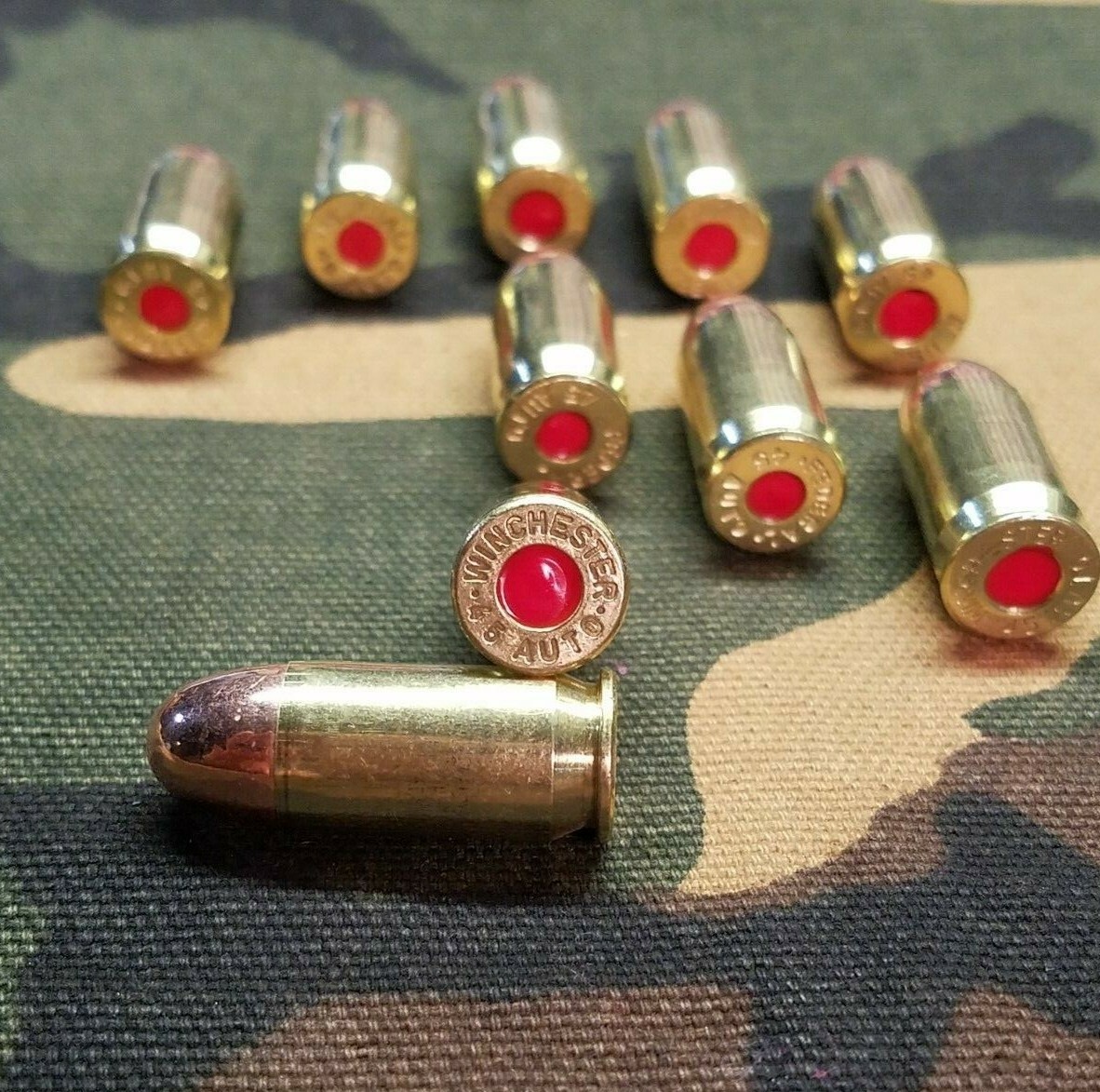 45 ACP SNAP CAPS SET OF 10 (BRASS+FMJ) REAL WEIGHT!!!