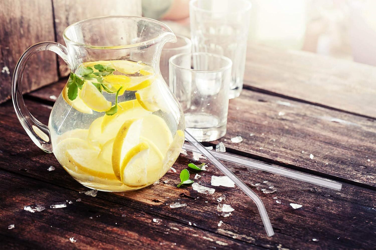 12 Pcs Reusable Glass Drinking Straws 6 Straight & 6 Bent 8x8mm with 2 Brushes