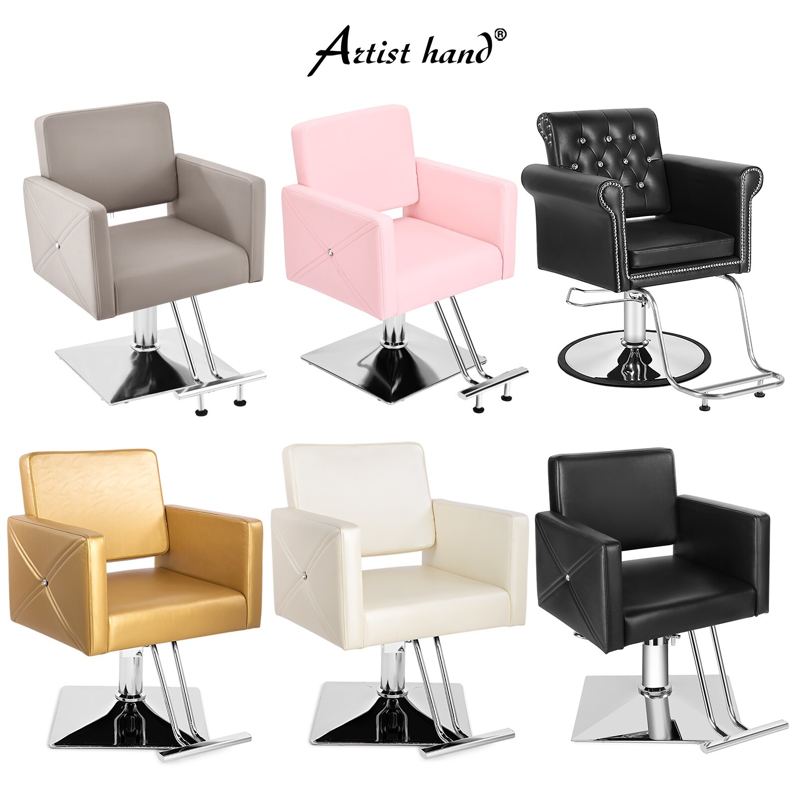 Black/White/Pink/Gray/Gold Hydraulic Barber Salon Chairs Hair Beauty Spa Styling