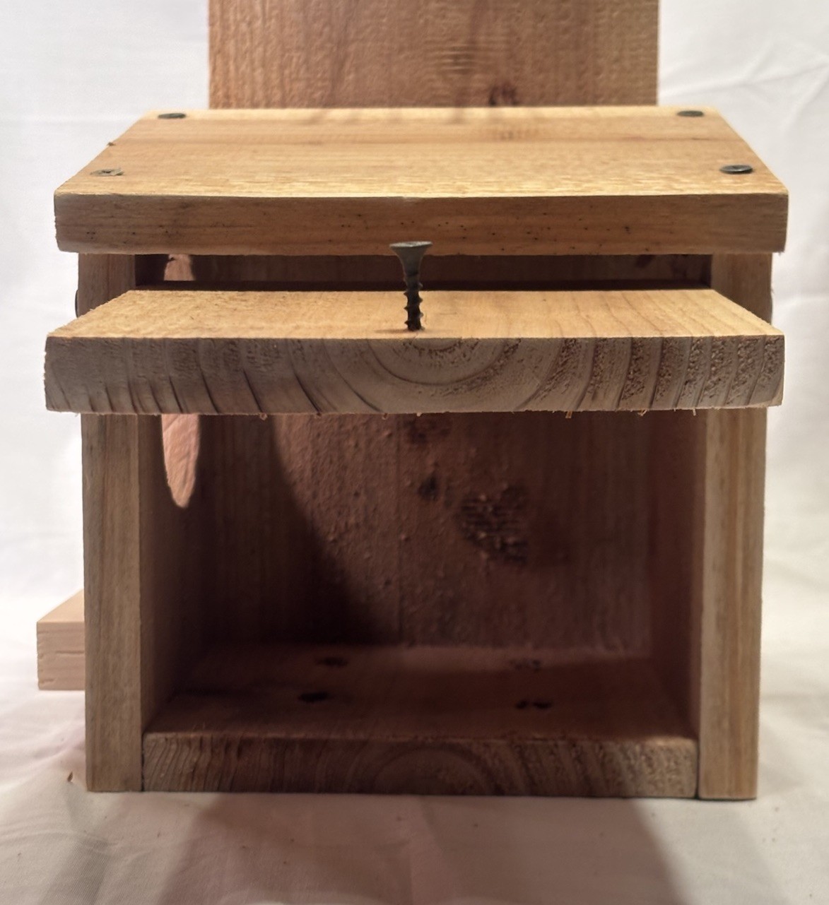 Solid Cedar Backyard Squirrel House Nesting Box - Fully Installed Wood Wildlife