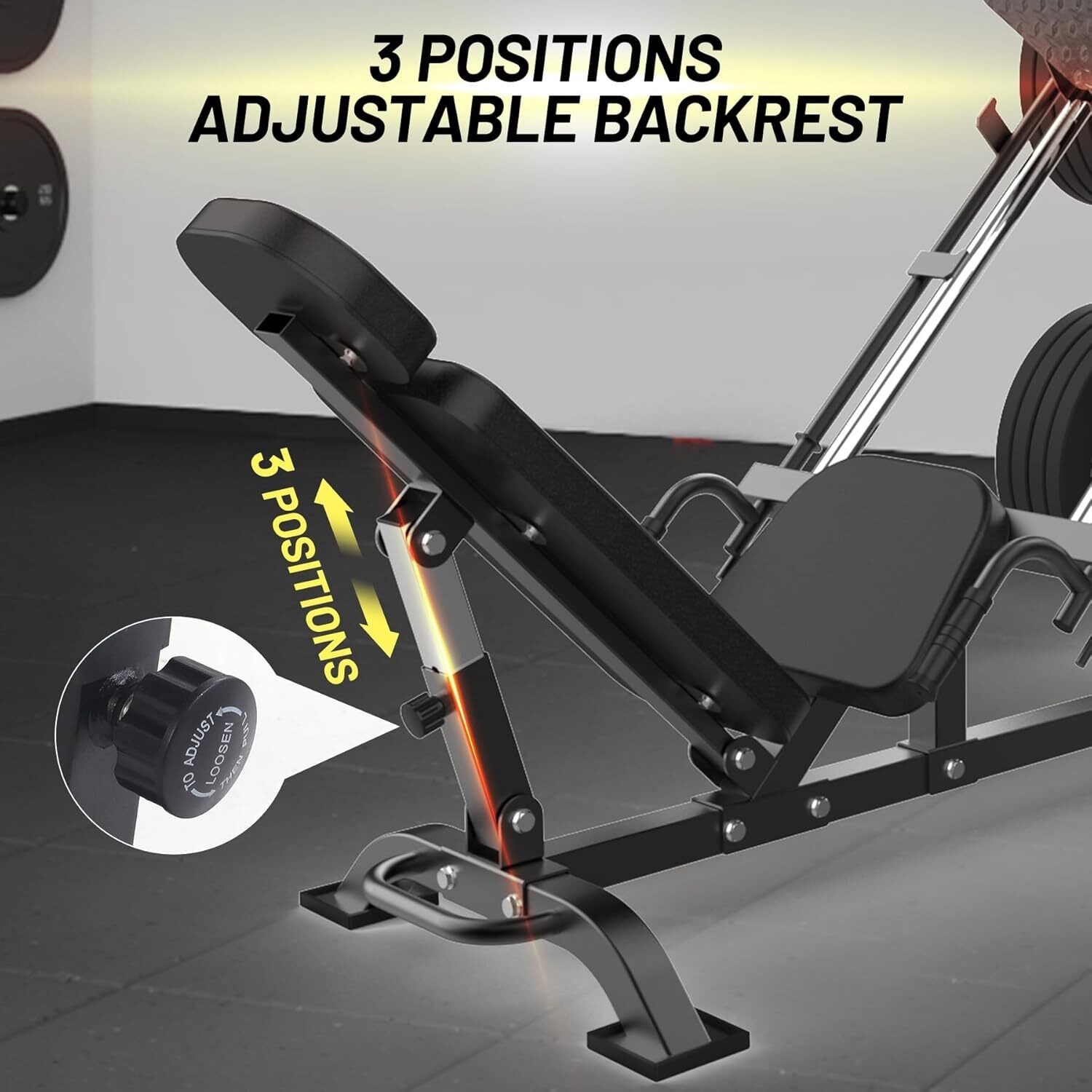 2000lb Leg Press Machine Professional Adjustable Leg Press Machines for Home US